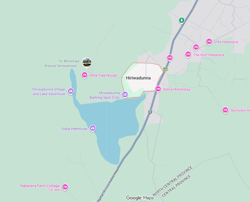 Hiriwadunna Village Location