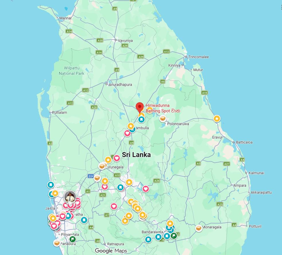 Hiriwadunna Village Location